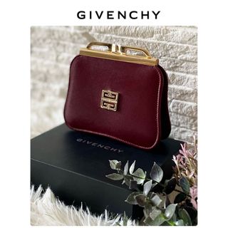 【極美品/希少】GIVENCHY ヴィンテージ がま口コインケース 4Gロゴ総柄