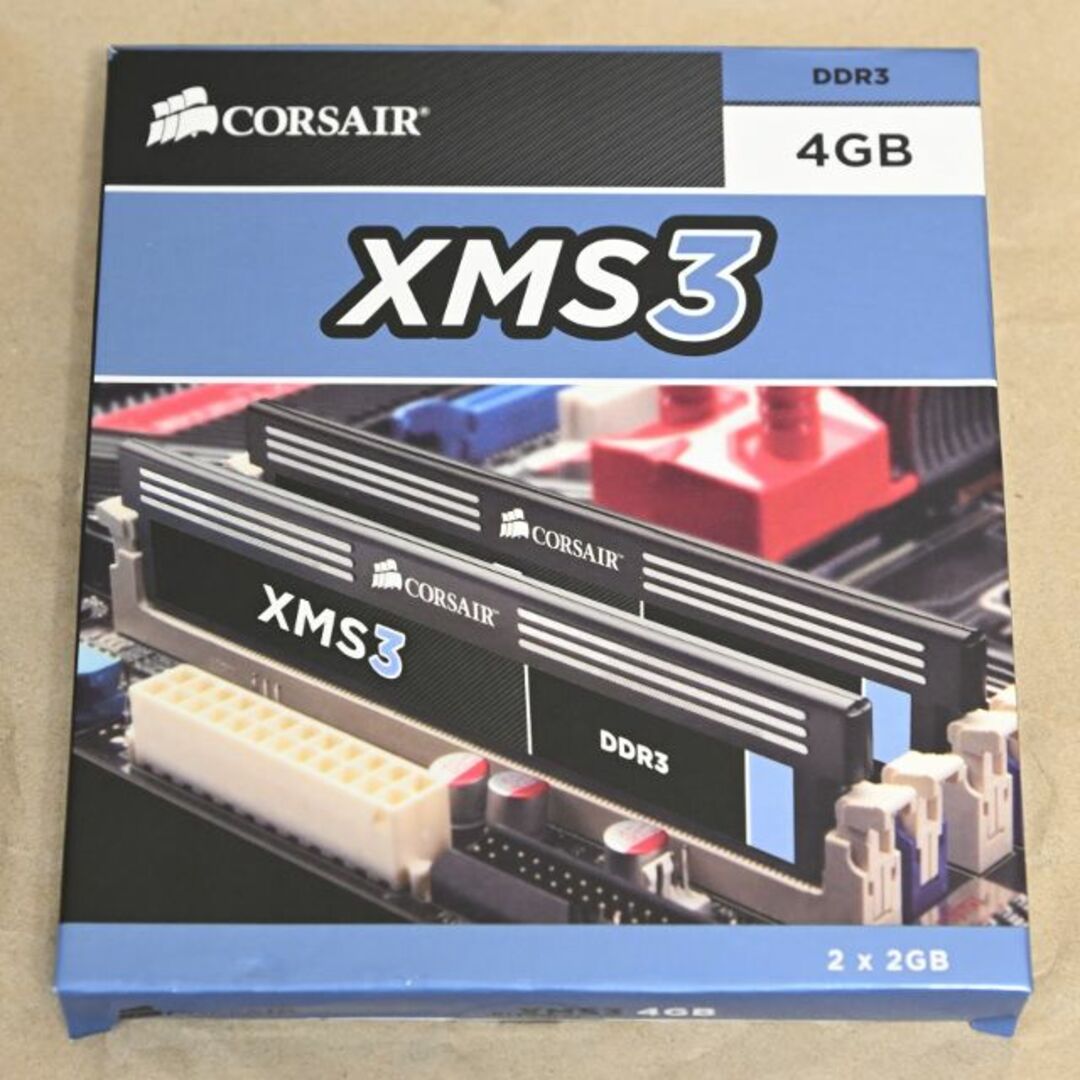 CORSAIR DDR3 XMS3 2GBx2枚組 CMX4GX3M2A1600 スマホ/家電/カメラのPC/タブレット(PCパーツ)の商品写真