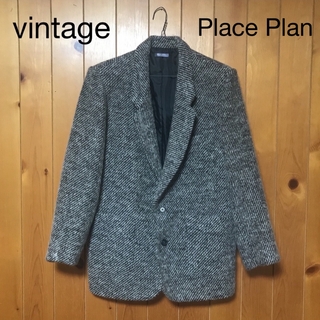 プレイスプラン(Place Plan)のPlace plan ツイード テーラードジャケット vintage (テーラードジャケット)