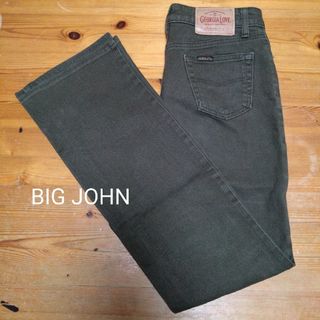 BIG JOHN ダークグリーンのブーツカットパンツ