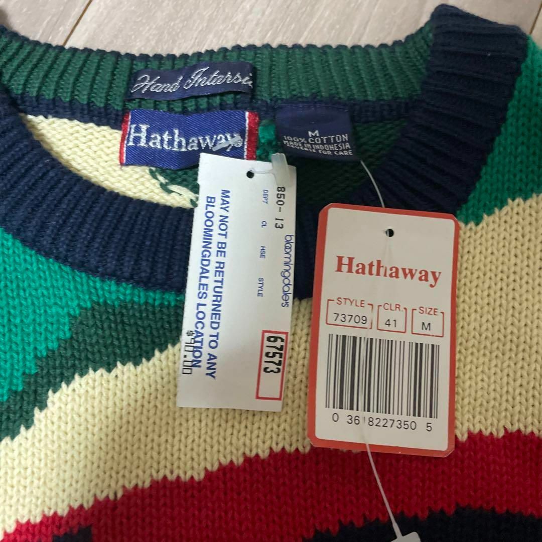 トップス新品 Hathaway セーター ゴルフモチーフ 入手困難  デッドストック