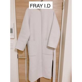 フレイアイディー(FRAY I.D)のFRAY IDフレイ アイディー ウールカシミヤバイカラーリバーコート送料無料(ロングコート)