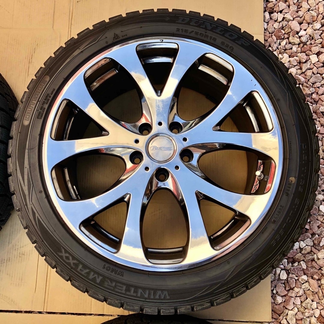 DUNLOP(ダンロップ)の215/50R18 スタッドレス 深溝 DUNLOP WINTERMAXX 自動車/バイクの自動車(タイヤ・ホイールセット)の商品写真