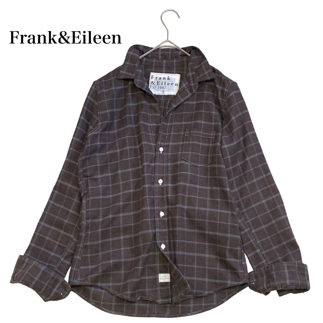 Frank&Eileen(フランクアンドアイリーン)のフランク＆アイリーン スキッパーシャツ ネルシャツ チェック ブラウン USA製 レディースのトップス(シャツ/ブラウス(長袖/七分))の商品写真