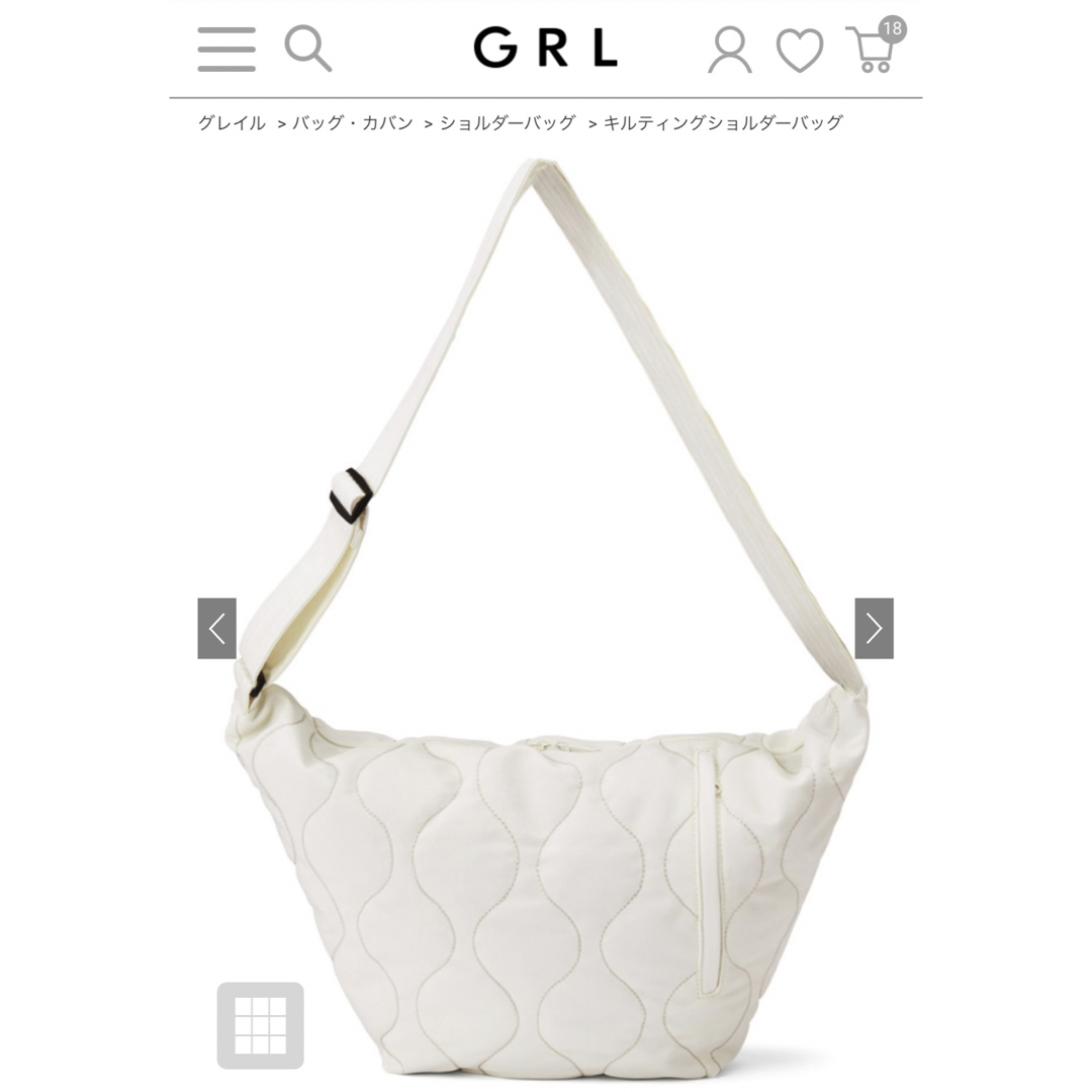 GRL(グレイル)のGRLキルティングショルダーバッグ[tr591] レディースのバッグ(リュック/バックパック)の商品写真