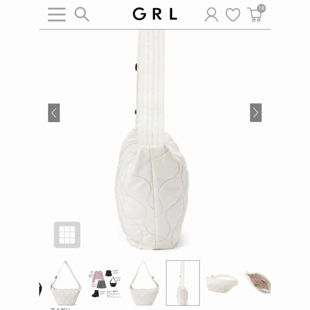 GRL(グレイル)のGRLキルティングショルダーバッグ[tr591] レディースのバッグ(リュック/バックパック)の商品写真