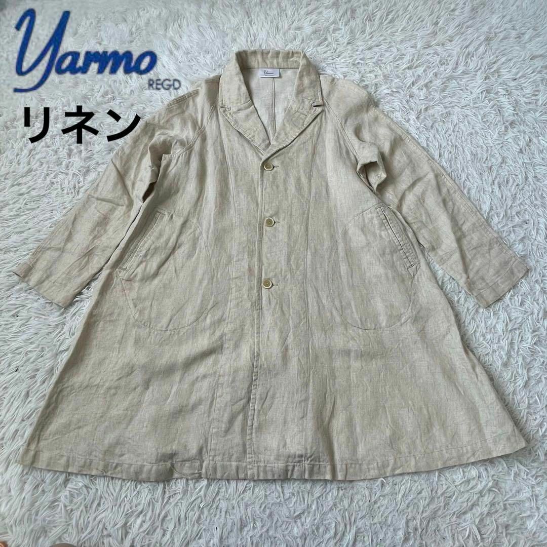 yarmo ヤーモ　リネン　コート　ベージュ