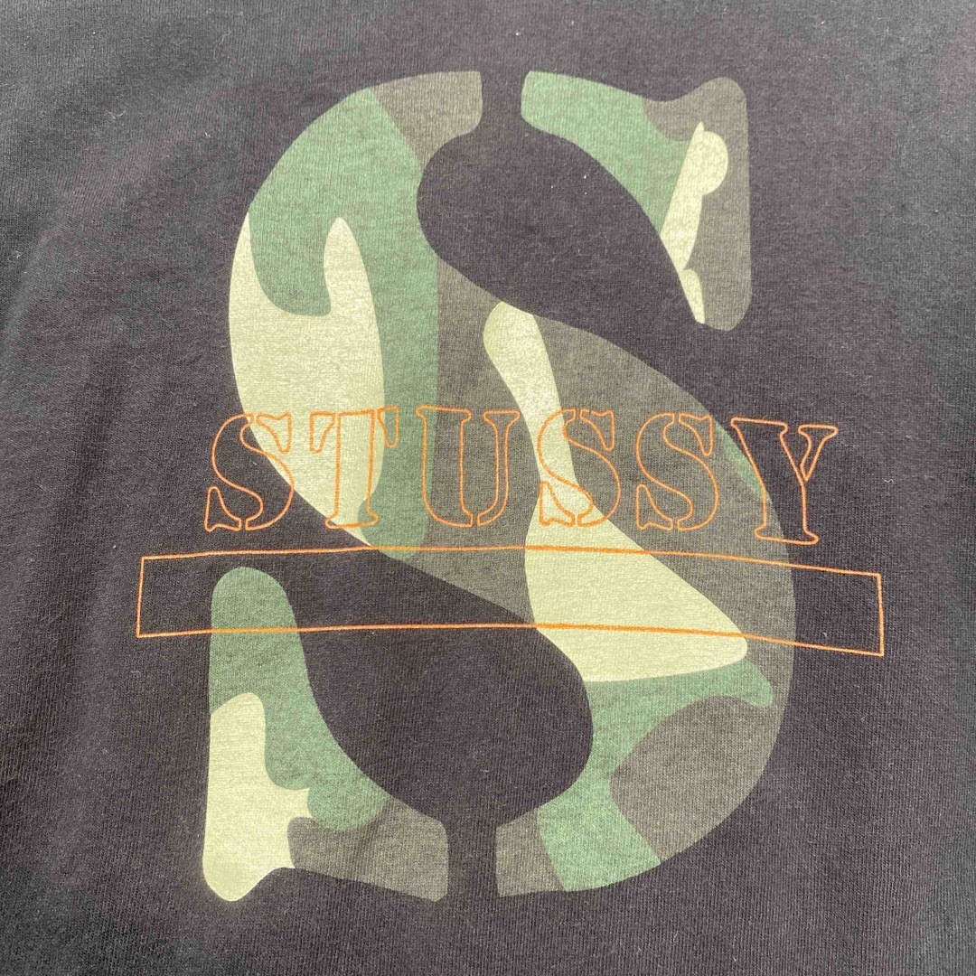 90s　OLD stussy　USA製　迷彩ロゴ　両面プリント　Tシャツ　S 2