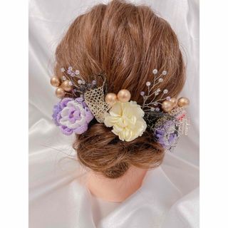 ハンドメイド　つまみ細工　髪飾り(ヘアピン)