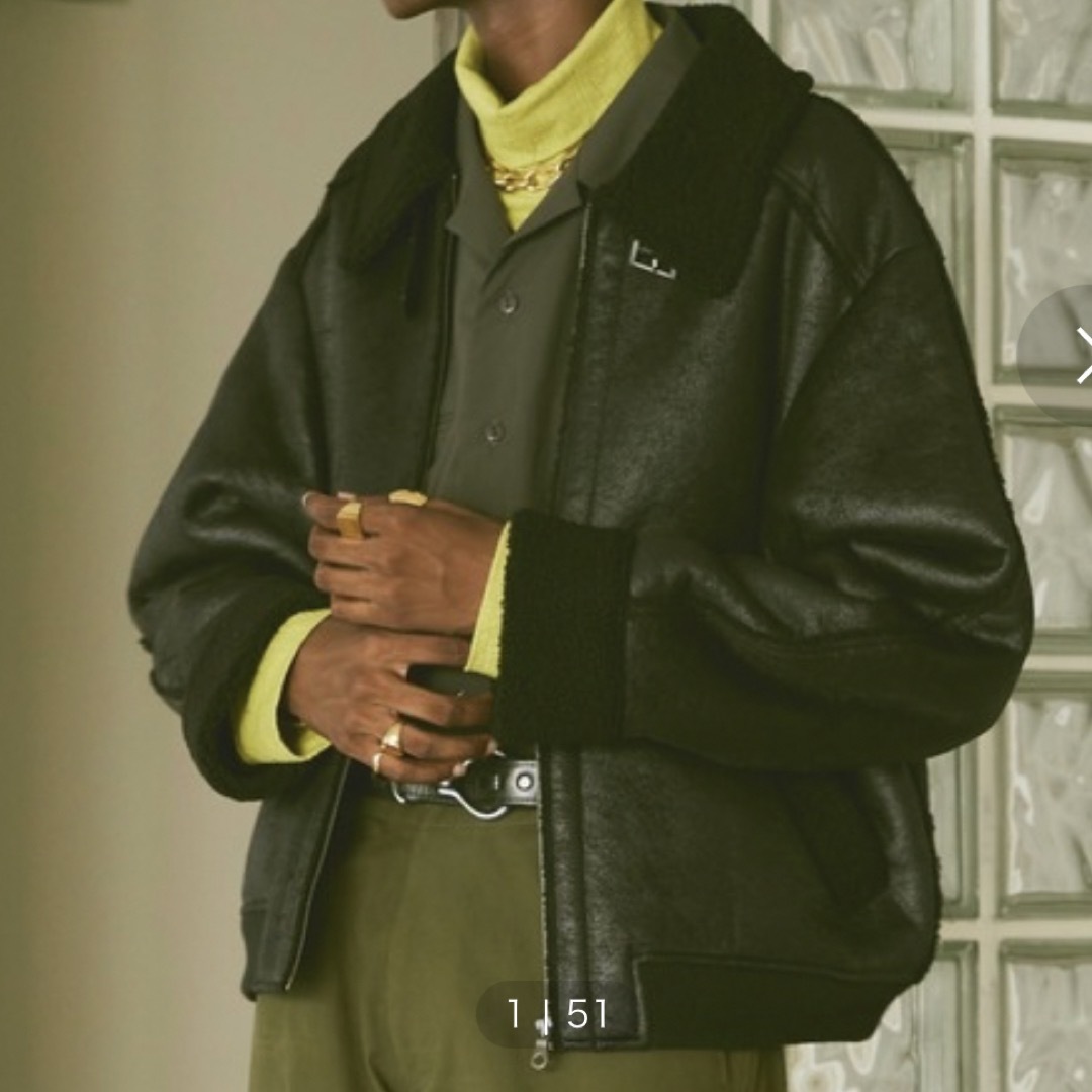 MAISON SPECIAL(メゾンスペシャル)のsoerte ソエルテ ムートンジャケット メンズのジャケット/アウター(ブルゾン)の商品写真