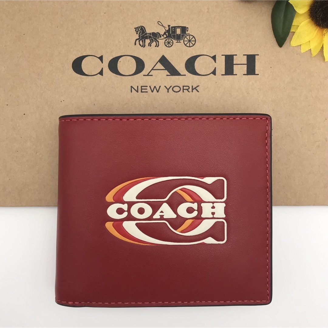 COACH - COACH ☆大人気☆ コインウォレット コーチスタンプ レッド