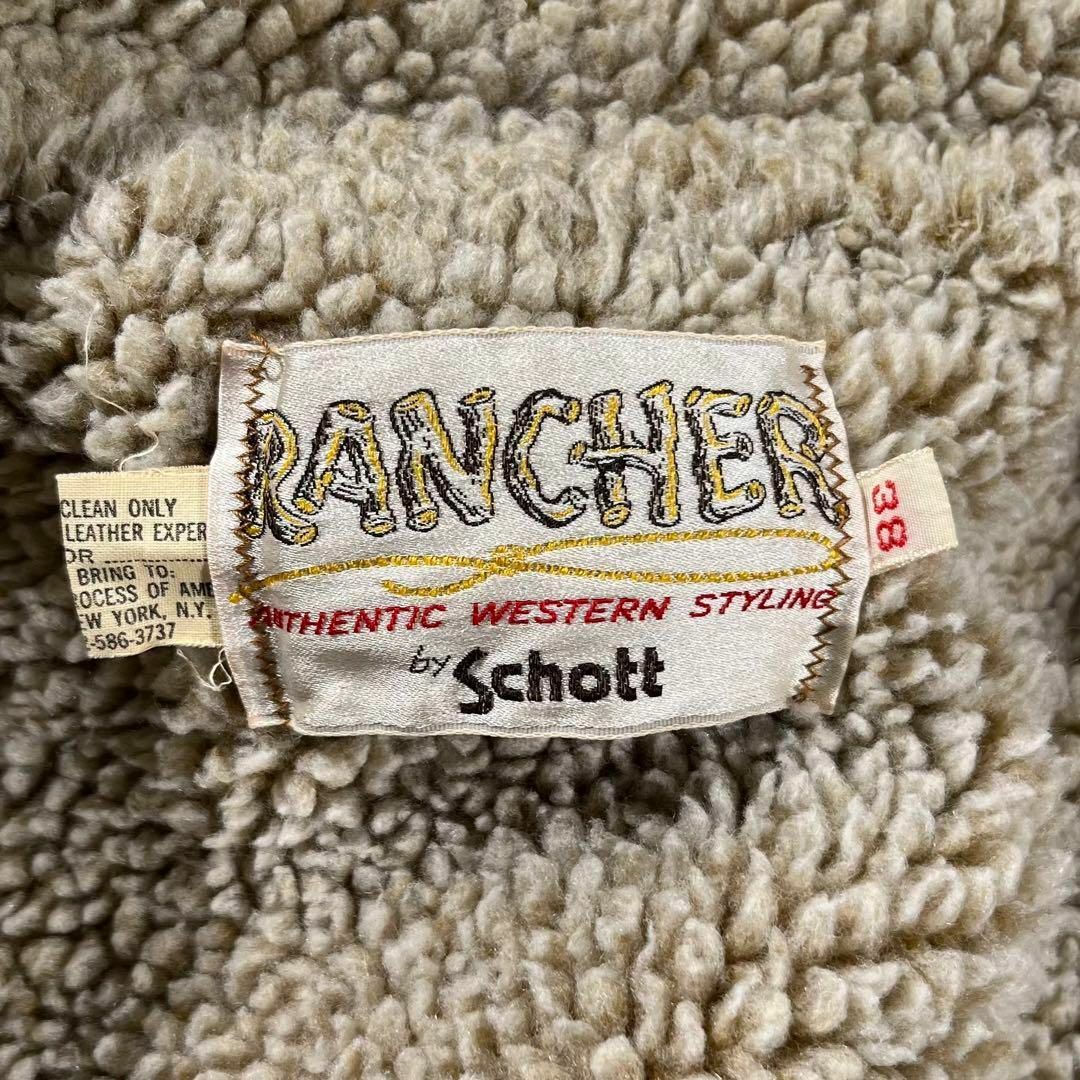 schott(ショット)の【極美品】Schott ショット　ムートン　スエード　ボア　ランチャーコート メンズのジャケット/アウター(レザージャケット)の商品写真