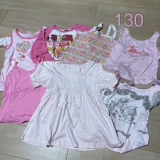 メゾピアノ(mezzo piano)のメゾピアノ 130  女の子 キッズ　7着まとめ売り(Tシャツ/カットソー)