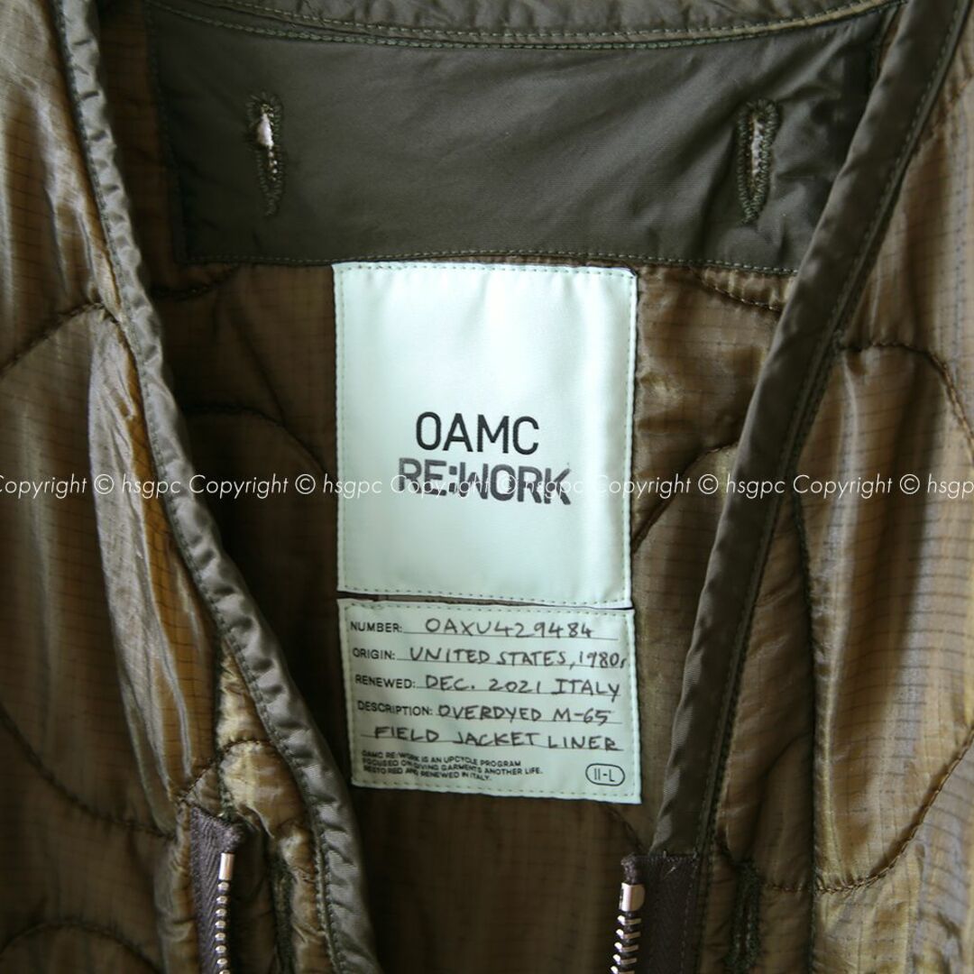 【新品未使用】oamc RE:WORK ZIPPED LINER Mサイズ