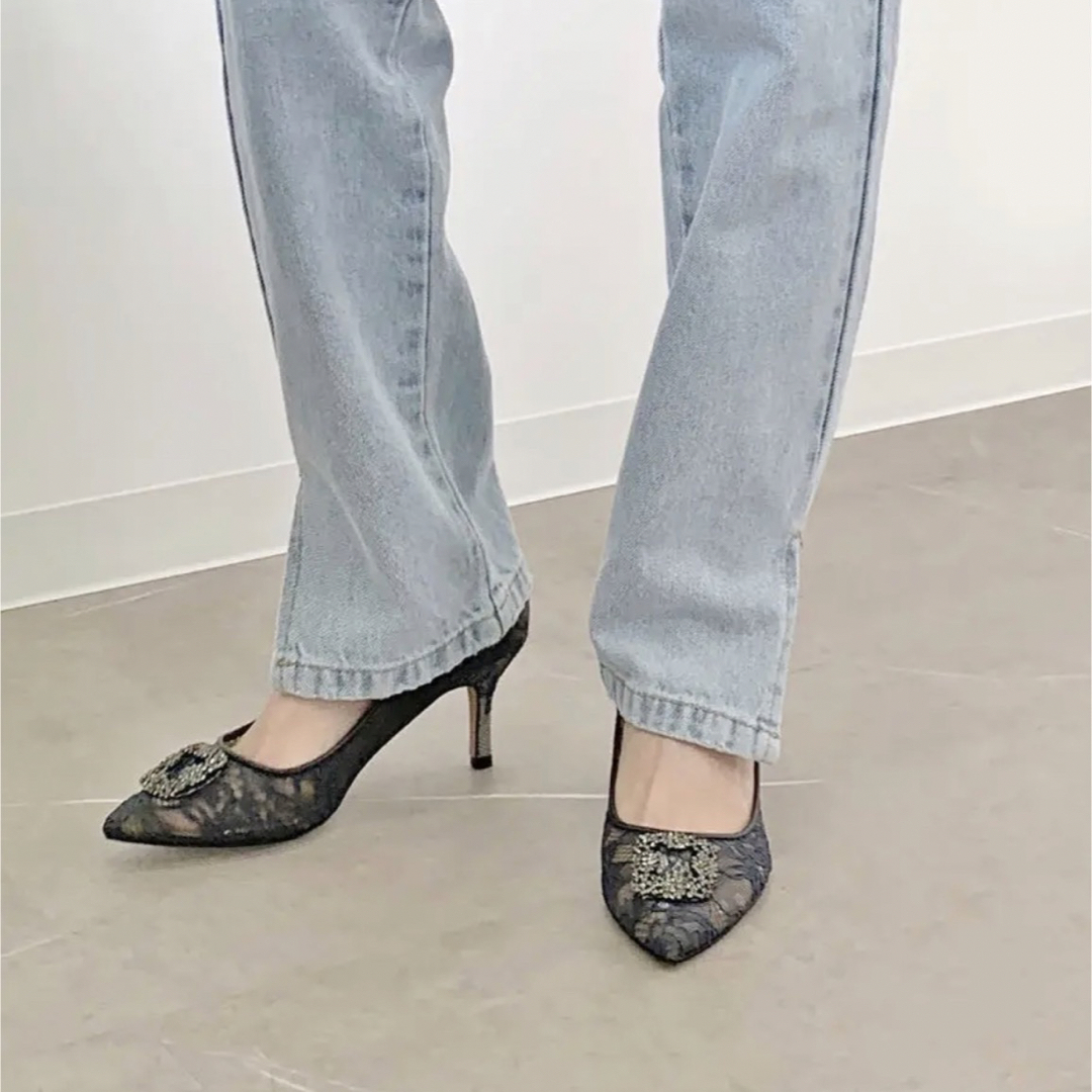 DIANA - レースヒールパンプス24.5cm・新品・日本製の通販 by konchan