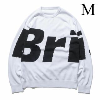 エフシーアールビー(F.C.R.B.)のM  FCRB 23AW　BIG LOGO CREWNECK KNIT 白(ニット/セーター)