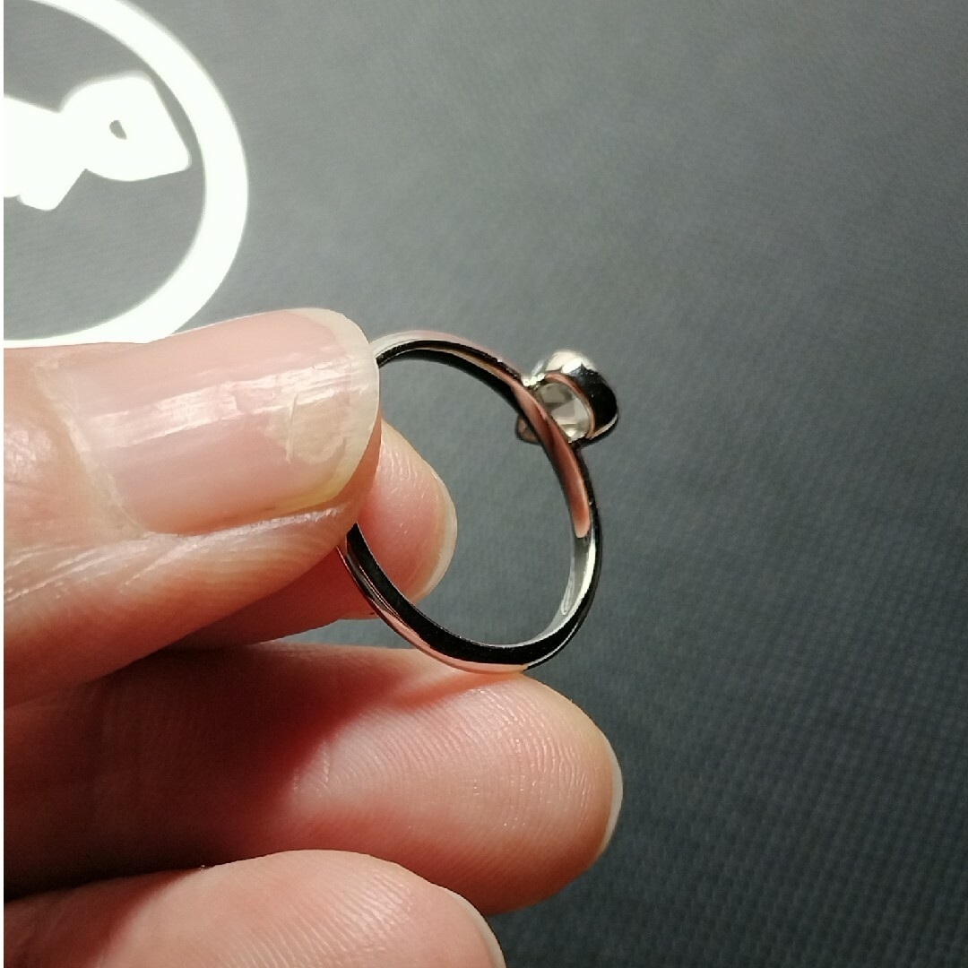 ローズカットダイヤモンド　ミル打ちリング pt900 レディースのアクセサリー(リング(指輪))の商品写真