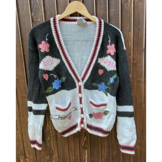 US vintage cherry stix LTD ファンシー ニット カーデ(カーディガン)