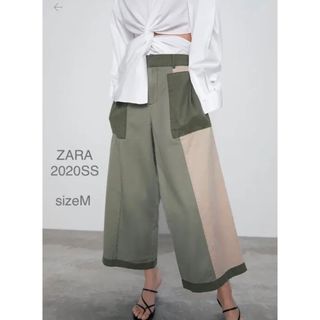 ザラ(ZARA)のザラ 大人気で完売したアースカラーシリーズ カーキワイドパンツ(カジュアルパンツ)