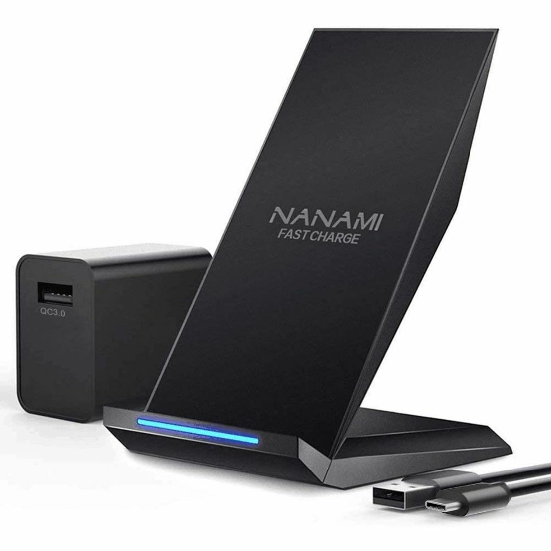 【色: ブラック】NANAMI ワイヤレス充電器 (Quick Charge3.