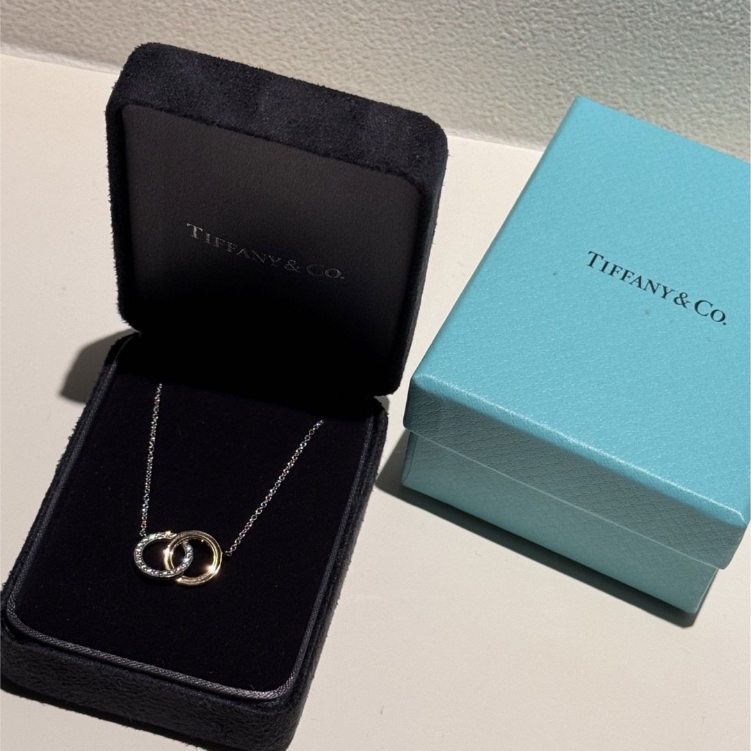 低価格で大人気の Tiffany ティファニー ダブルインターロッキングサークル ダイヤネックレス ネックレス