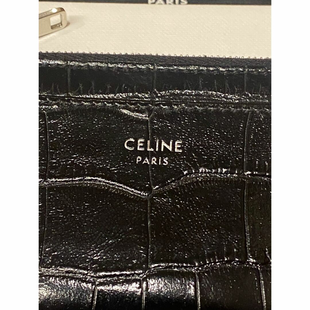 CEFINE(セフィーヌ)のCELINE(セリーヌ) カードホルダー クロコ型押しカーフスキンBlack  メンズのファッション小物(コインケース/小銭入れ)の商品写真