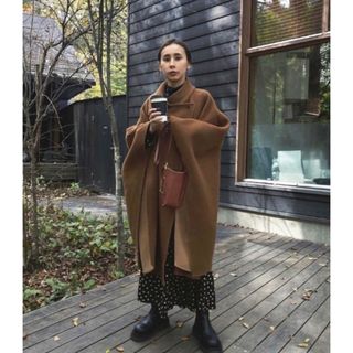 Ameri VINTAGE - AMERI REVERSIBLE BOA PONCHO COAT の通販|ラクマ