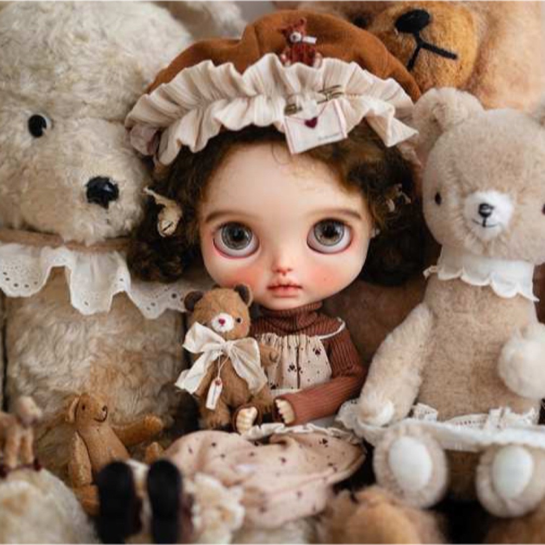 ブライス お洋服 アウトフィット 海外作家製 I Love My Teddy ハンドメイドのぬいぐるみ/人形(人形)の商品写真