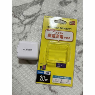 エレコム USB コンセント PD 充電器 20W スマホ USB-C *1ポー(バッテリー/充電器)