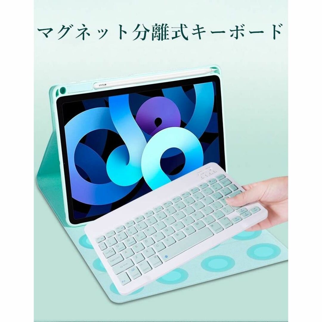 【サイズ:iPadMini6_色:深緑】iPadMini6 キーボードケース ワ