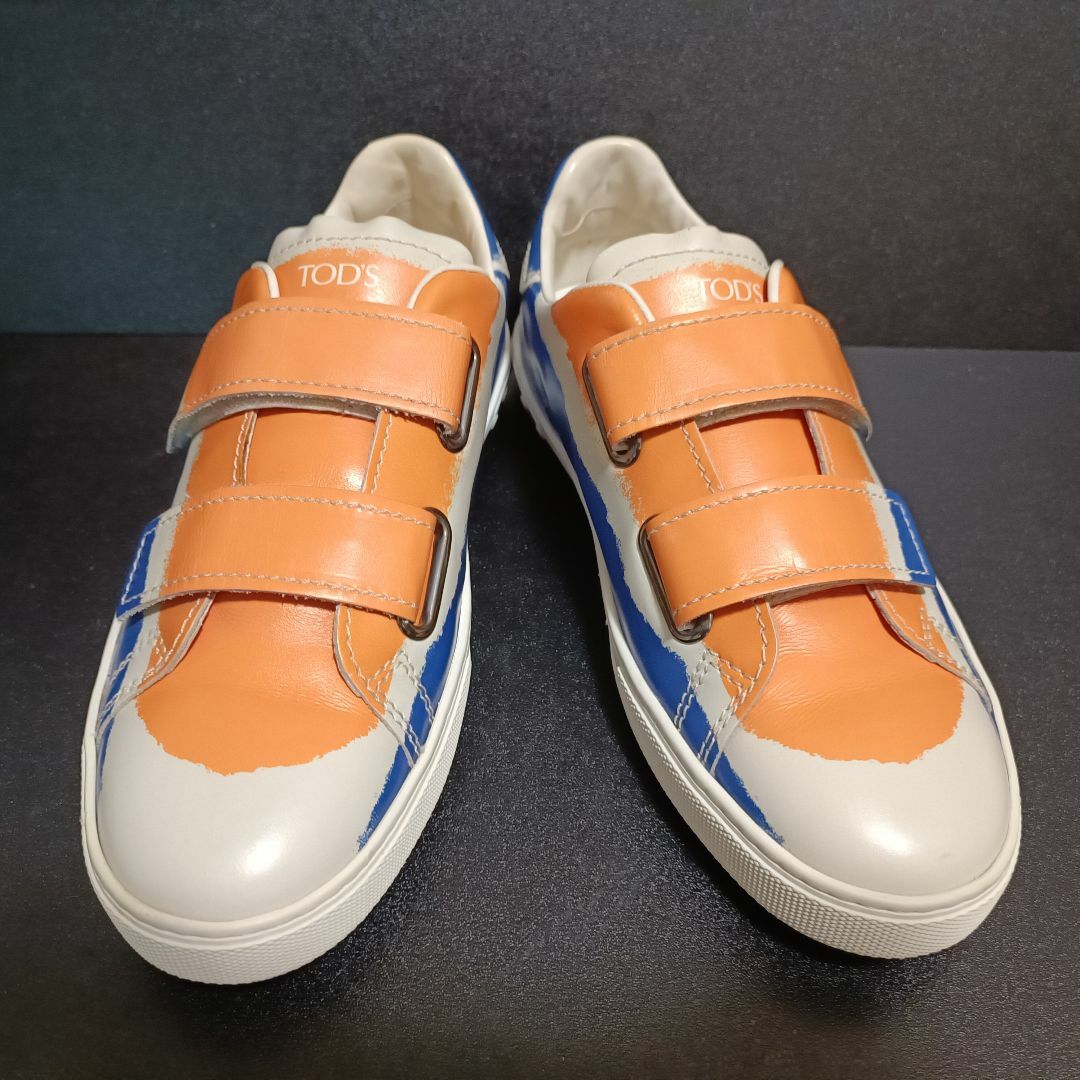 トッズ(TOD'S) イタリア製レザースニーカー オレンジ UK6 | フリマアプリ ラクマ