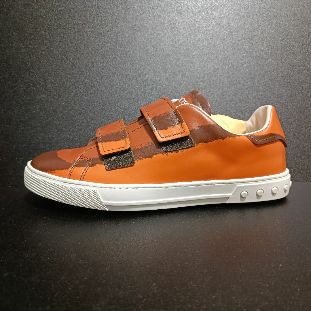 トッズ(TOD'S) イタリア製レザースニーカー 茶 UK6