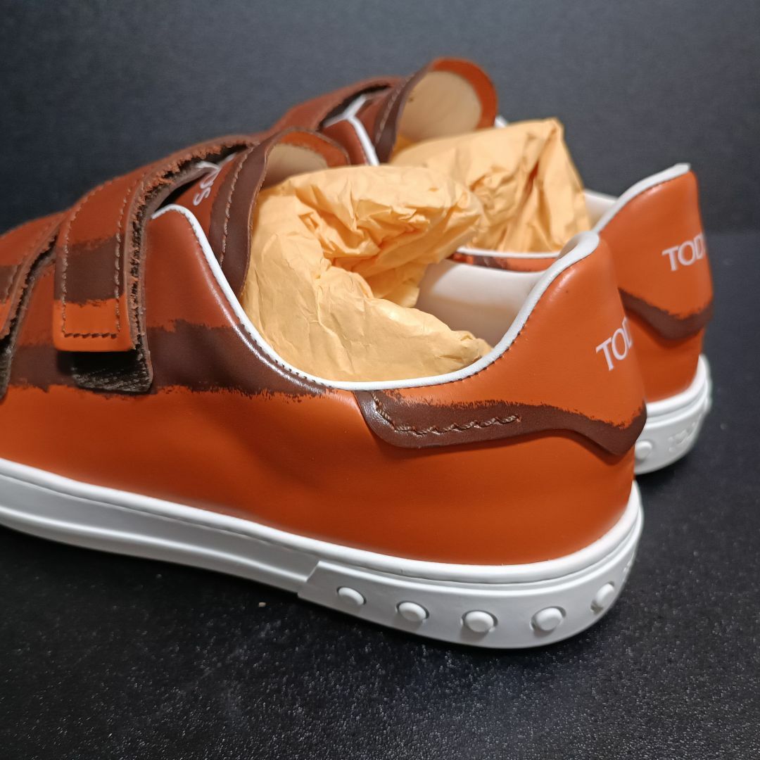 トッズ(TOD'S) イタリア製レザースニーカー 茶 UK6