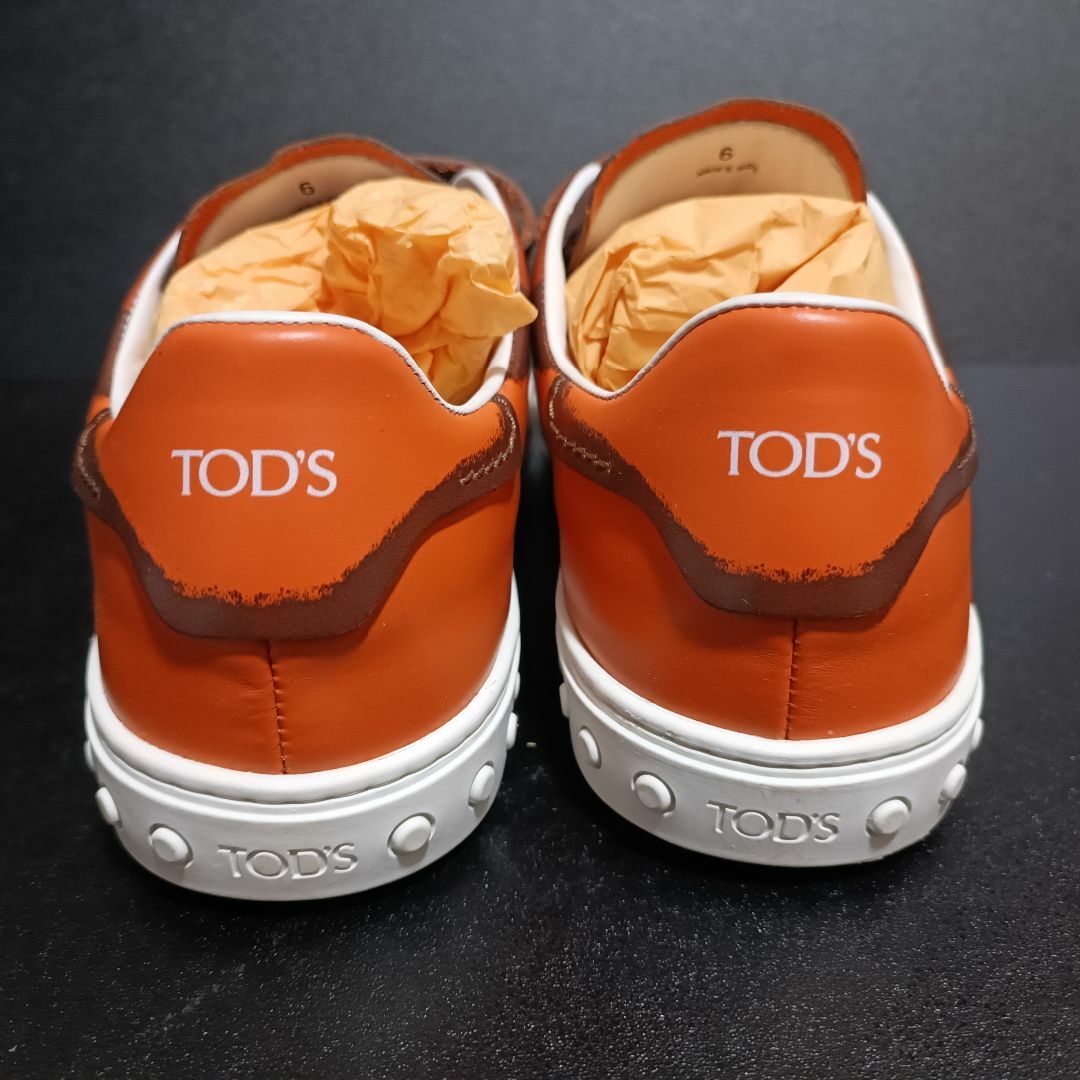 トッズ(TOD'S) イタリア製レザースニーカー 茶 UK6