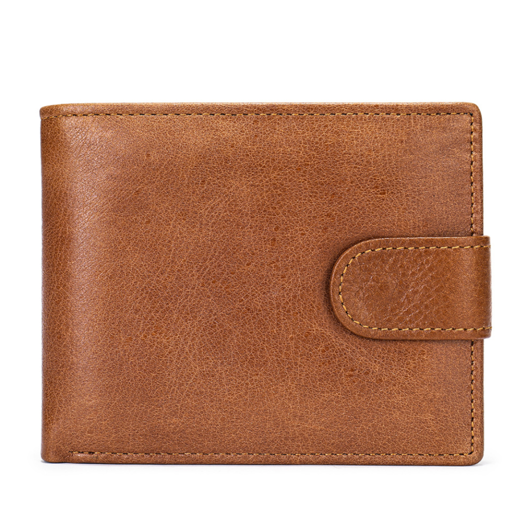 【新品】二つ折りミニ財布 ブラウン メンズのファッション小物(折り財布)の商品写真
