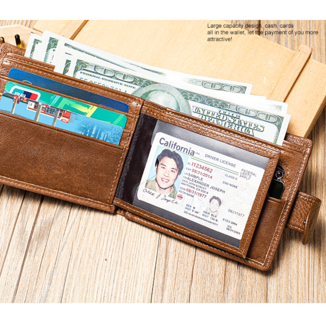 【新品】二つ折りミニ財布 ブラウン メンズのファッション小物(折り財布)の商品写真