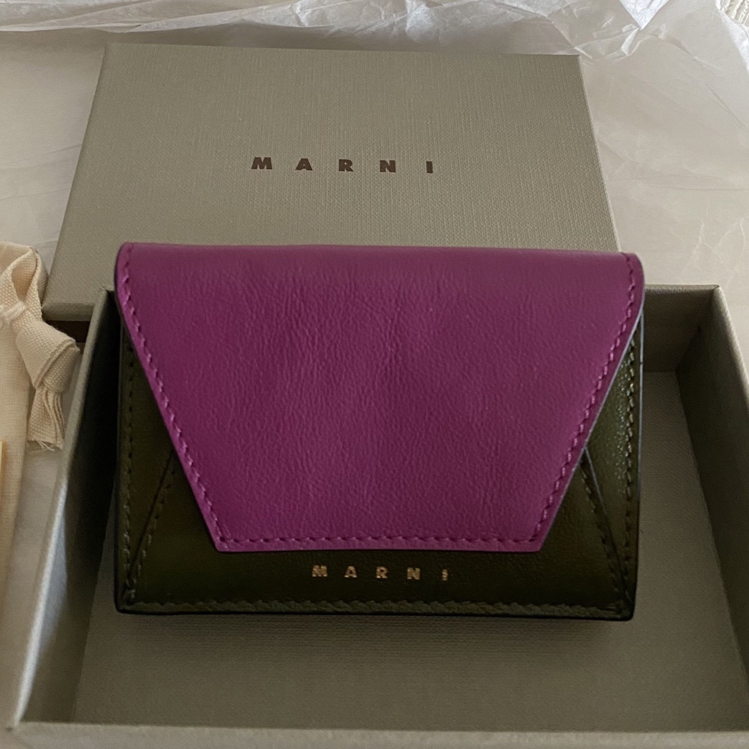 美品♡ MARNI トリフォールド ミニ財布 ウォレット バイカラー