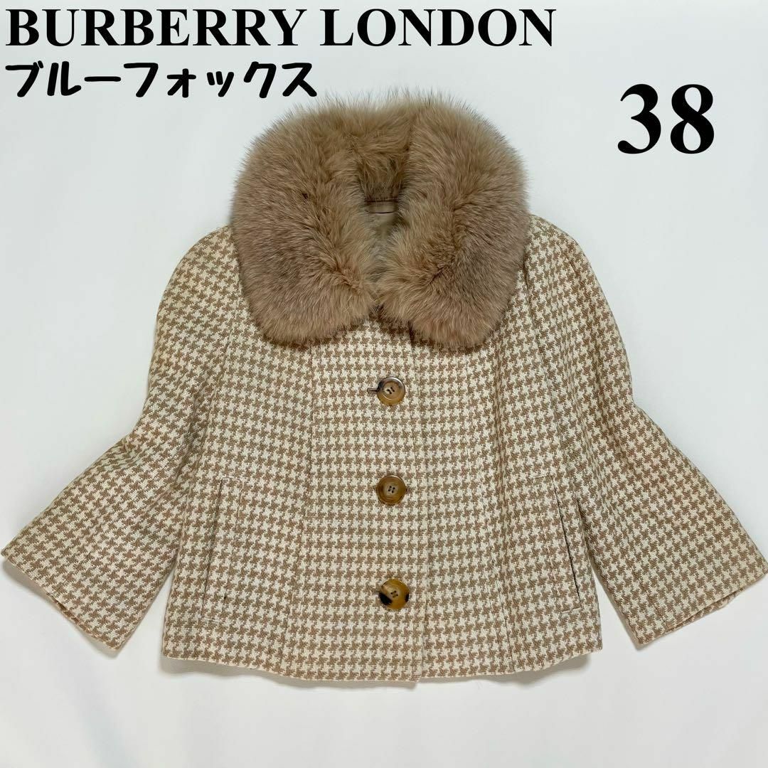 BURBERRY - 【美品】バーバリーロンドン 千鳥格子 ショートコート