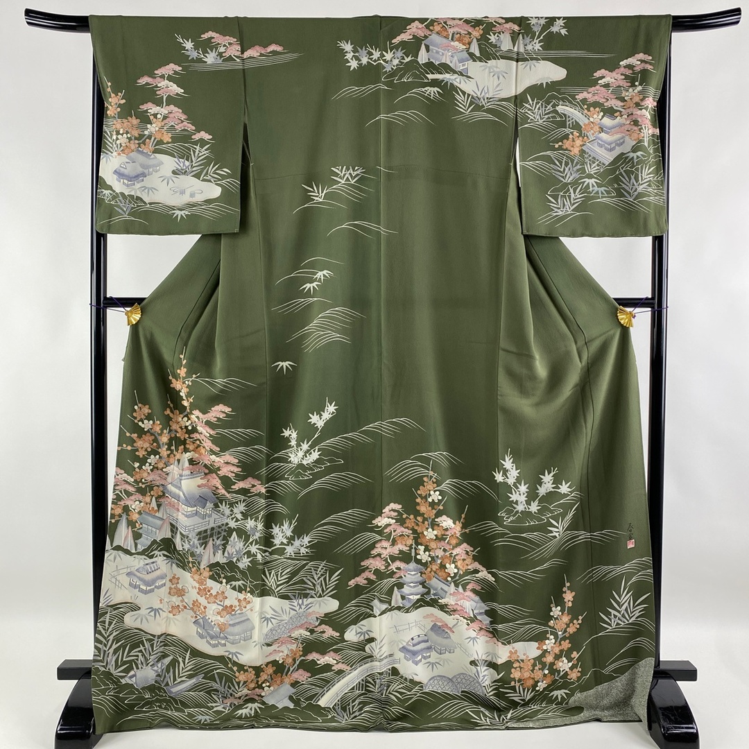 訪問着 身丈172.5cm 裄丈67cm 正絹 名品-