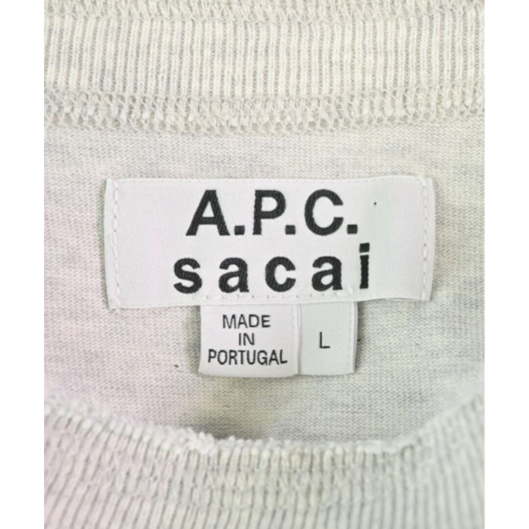 クルーネック袖丈A.P.C. アーペーセー Tシャツ・カットソー L グレー