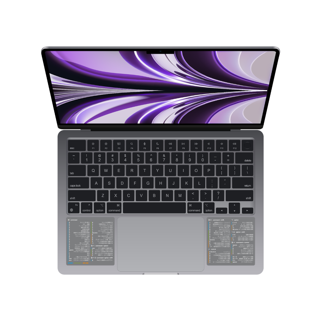 MacBook/MacOS キーボード・ショートカットキー・シール 日本語 MacBook/MacOS キーボード・ショートカットキー・シール 日本語