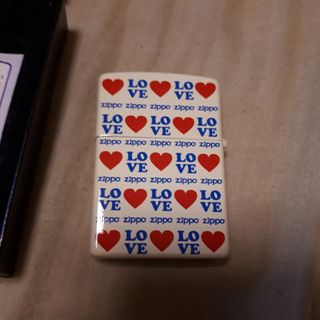 ジッポー(ZIPPO)のくっくっく様専用☆ZIPPO 未使用☆LOVE クリーム　両面加工(その他)