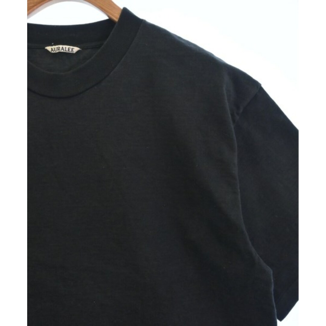 オーラリー AURALEE Tシャツ カットソー STAND-UP TEE コットン 無地 トップス メンズ 5(L相当) ブラック