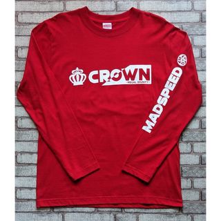 ユナイテッドアスレ(UnitedAthle)の【MADSPEED】趣味Tシャツ 王冠 CROWN クラウンver 長袖 レッド(Tシャツ/カットソー(七分/長袖))