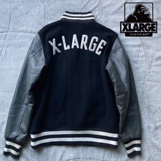 XLARGE スタジャン　Ｍサイズ　黒　バックプリント