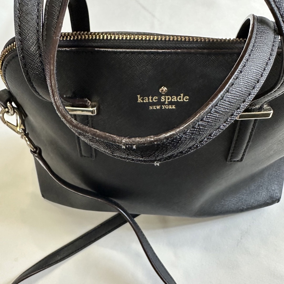 kate spade new york(ケイトスペードニューヨーク)のケイトスペード 黒バッグ 牛革 ハンドバッグ ブラック ブランドバッグ レディースのバッグ(ハンドバッグ)の商品写真