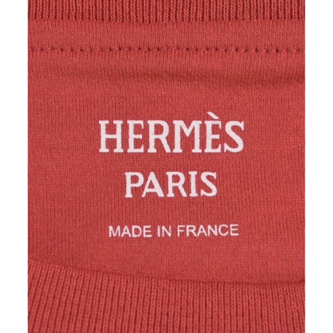 Hermes(エルメス)のHERMES エルメス Tシャツ・カットソー 34(XXS位) 赤 【古着】【中古】 レディースのトップス(カットソー(半袖/袖なし))の商品写真