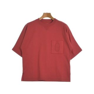 エルメス(Hermes)のHERMES エルメス Tシャツ・カットソー 34(XXS位) 赤 【古着】【中古】(カットソー(半袖/袖なし))