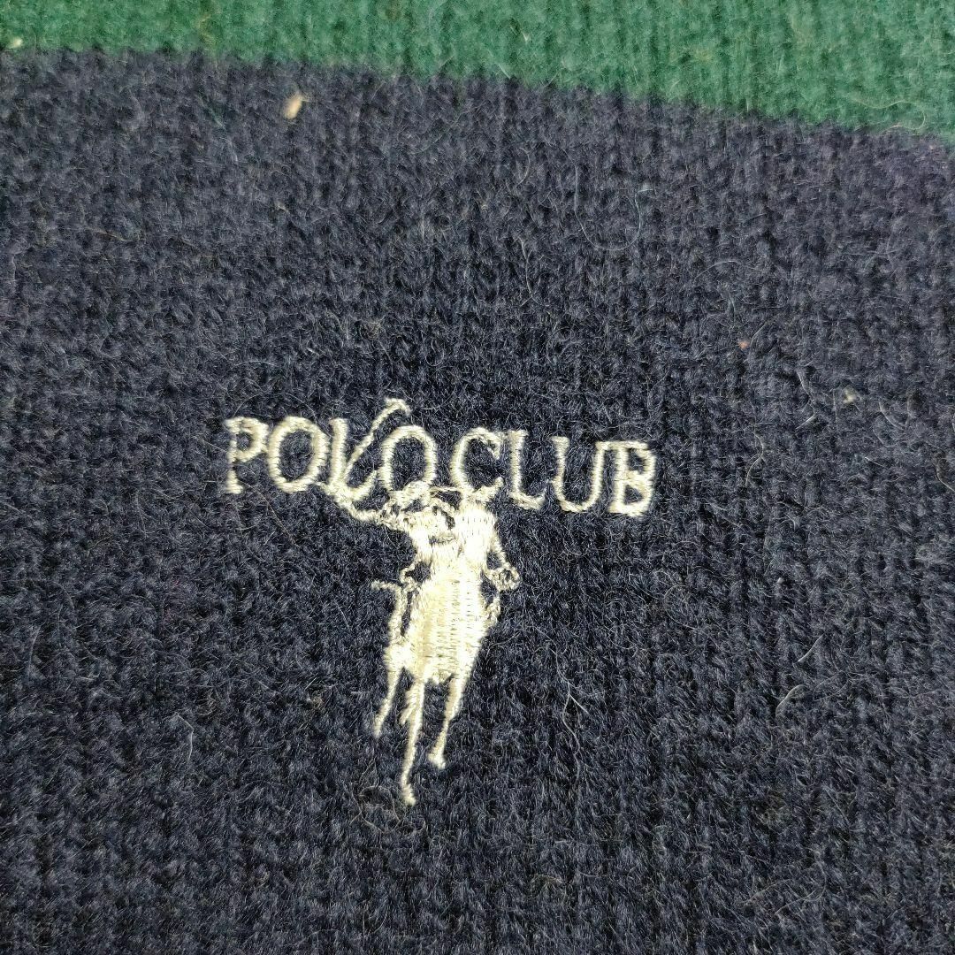 Polo Club(ポロクラブ)のPoloClub　ポロクラブ　(M)　ボーダー ウールセーター メンズのトップス(ニット/セーター)の商品写真