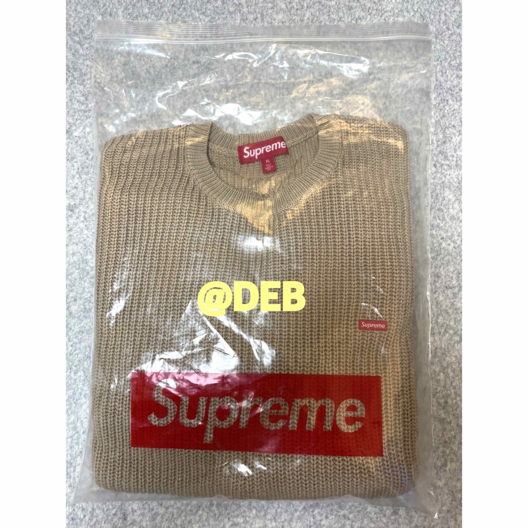 Supreme   Supreme Small Box Ribbed Sweater Tan XLの通販 by でぶ